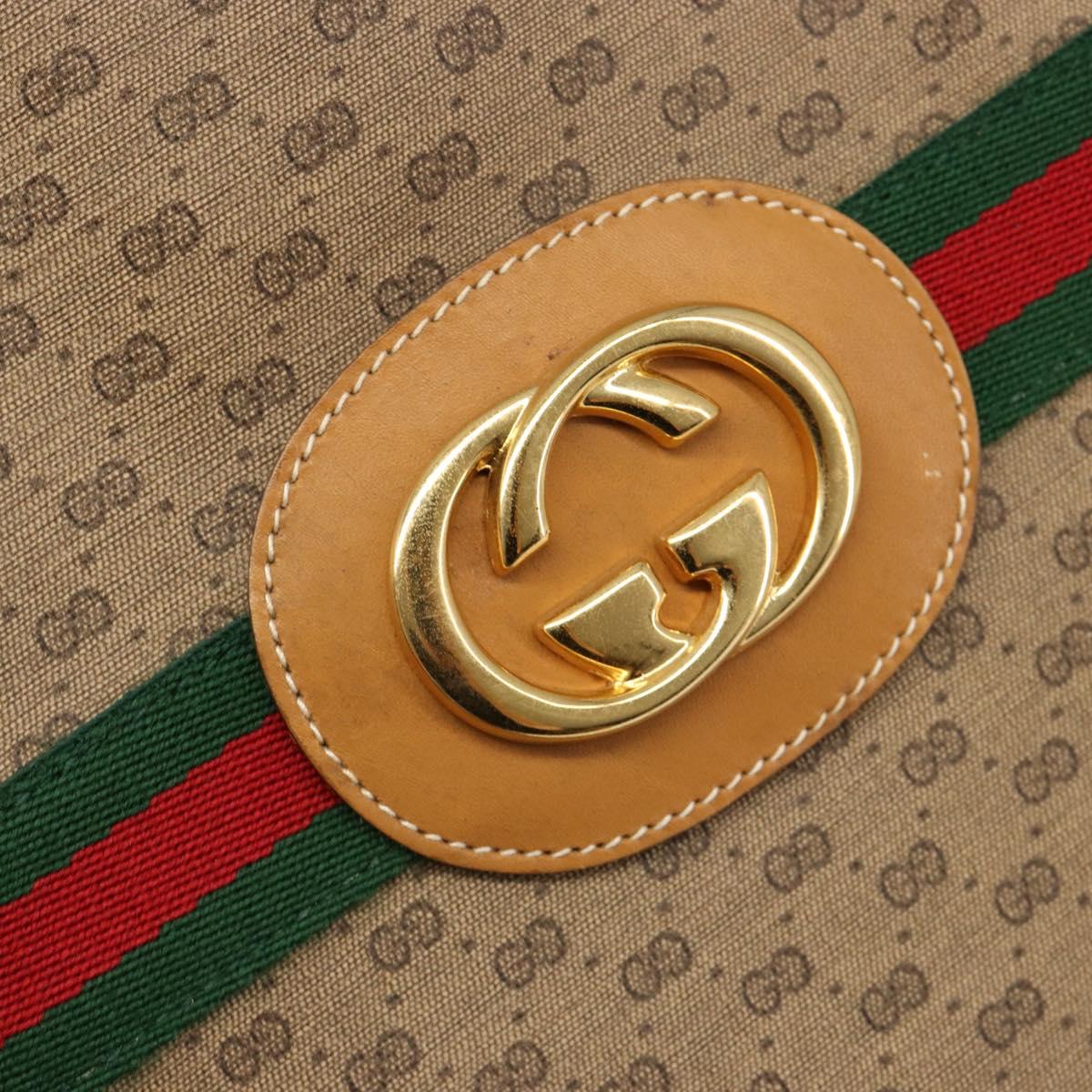 GUCCI Micro GG Supreme Web Sherry Line Bag PVC Beige 002 123 0131 Auth 187742A