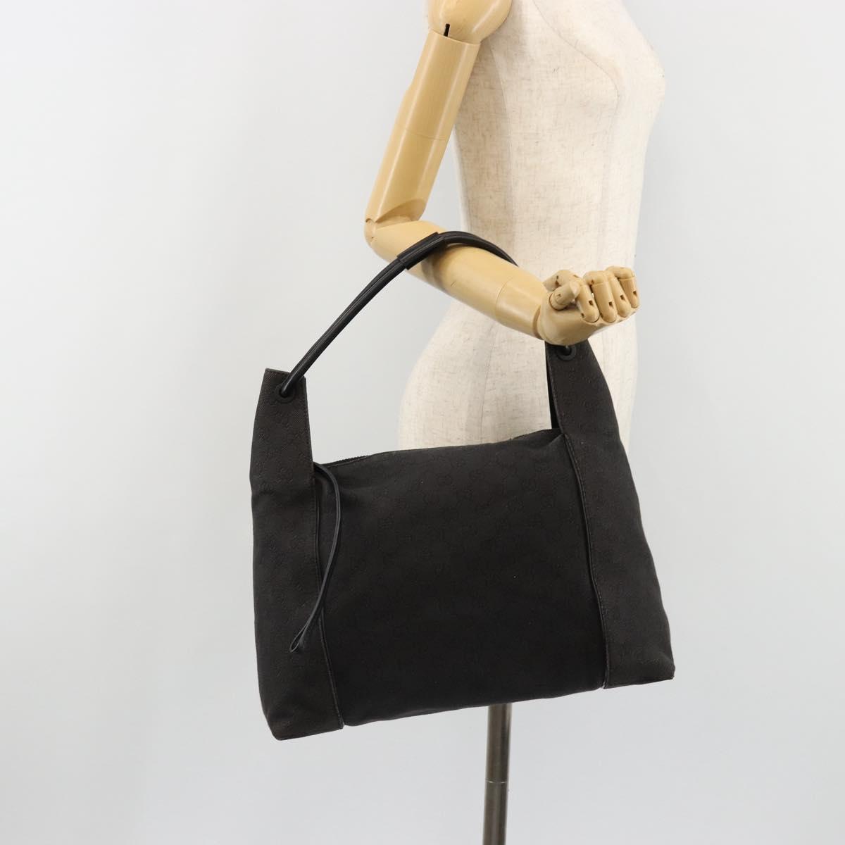GUCCI GG Canvas Shoulder Bag Brown 101292 Auth 187746A