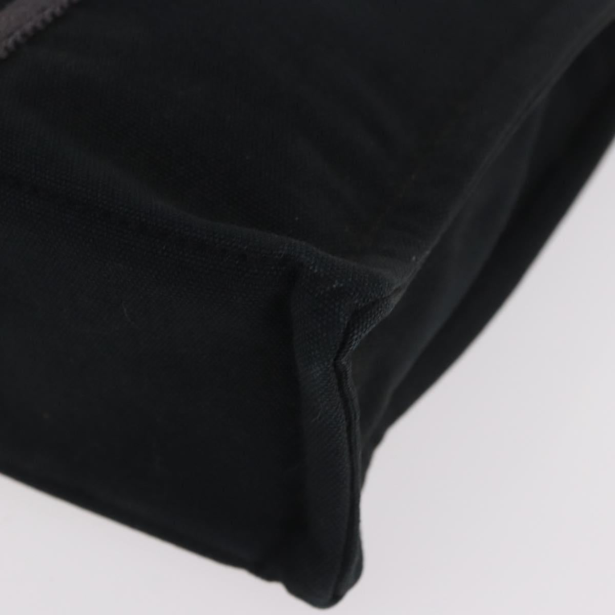 HERMES Fourre Tout PM Hand Bag cotton Black Silver Auth 187747A