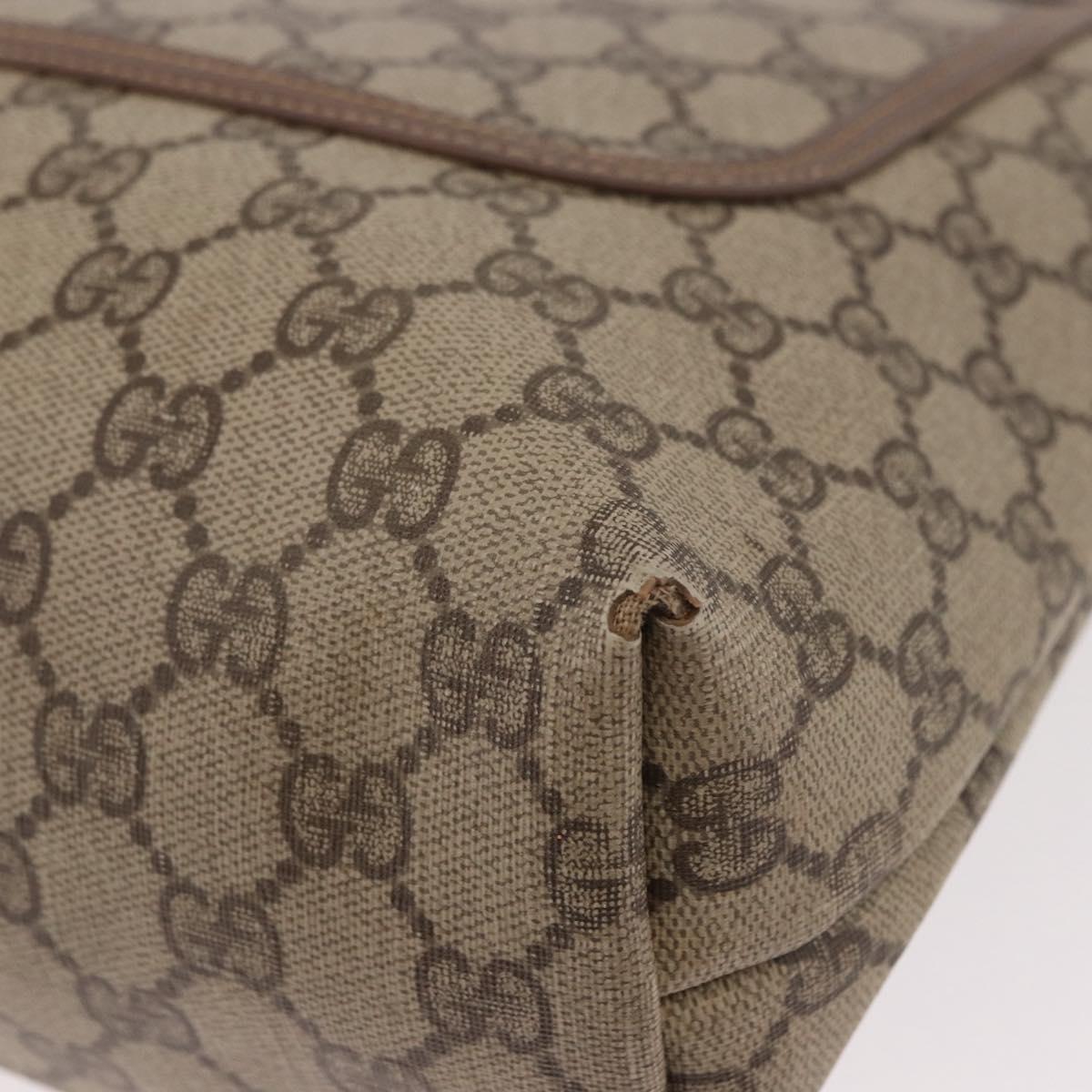 GUCCI GG Supreme Web Sherry Line Tote Bag PVC Beige Red 002 58 6487 Auth 187748