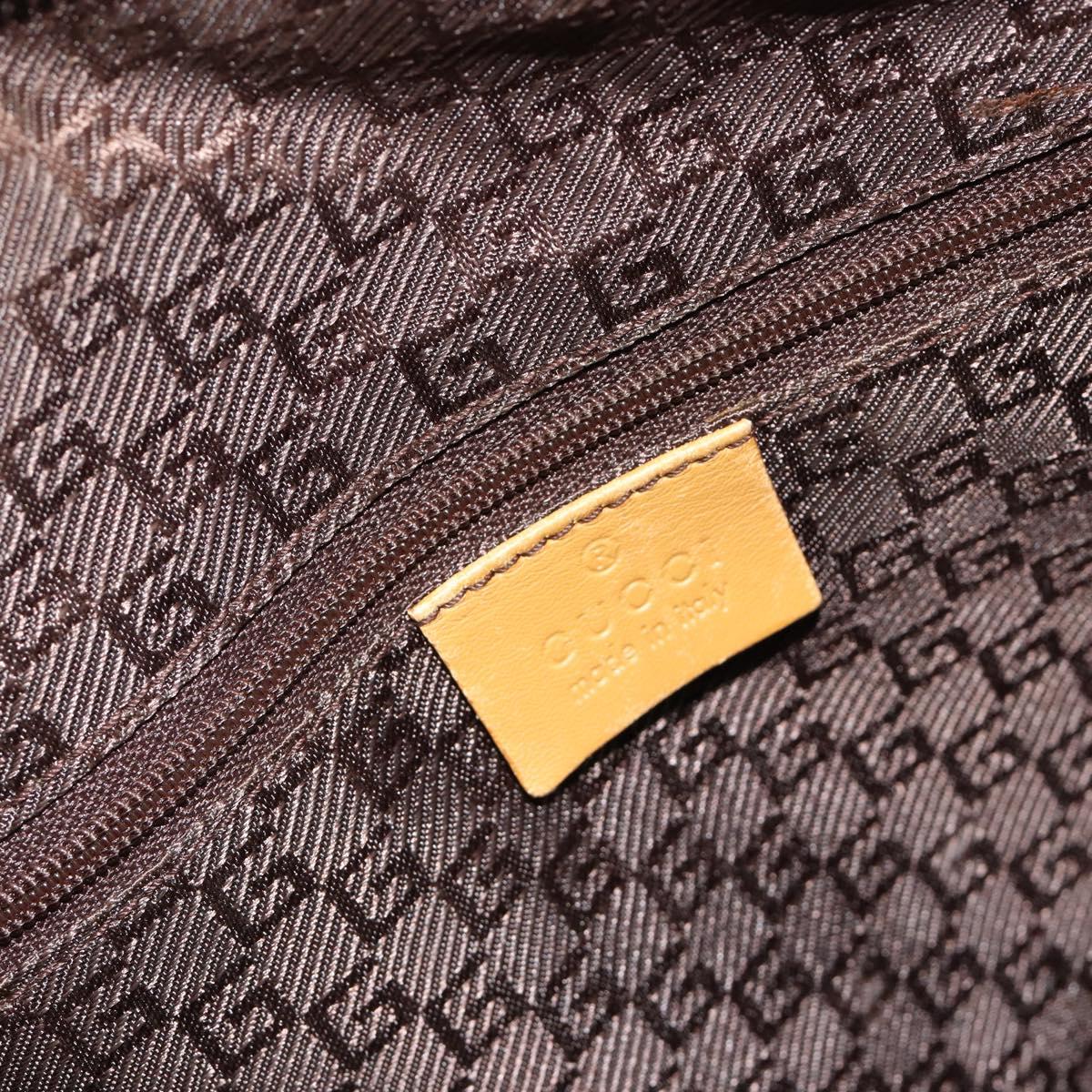 GUCCI Hand Bag Suede Beige Gold 000 0846 Auth 187752