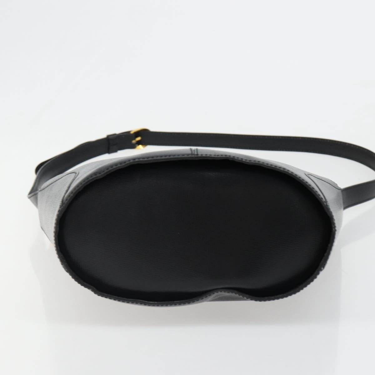 Christian Dior Shoulder Bag Leather Black Gold Auth 187754A