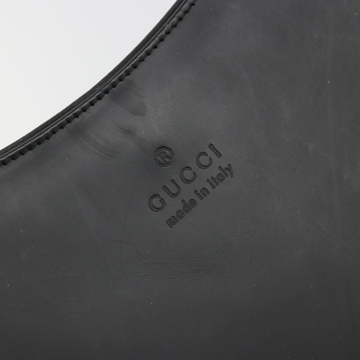 GUCCI Shoulder Bag Leather Black 001 3297 Auth 187755