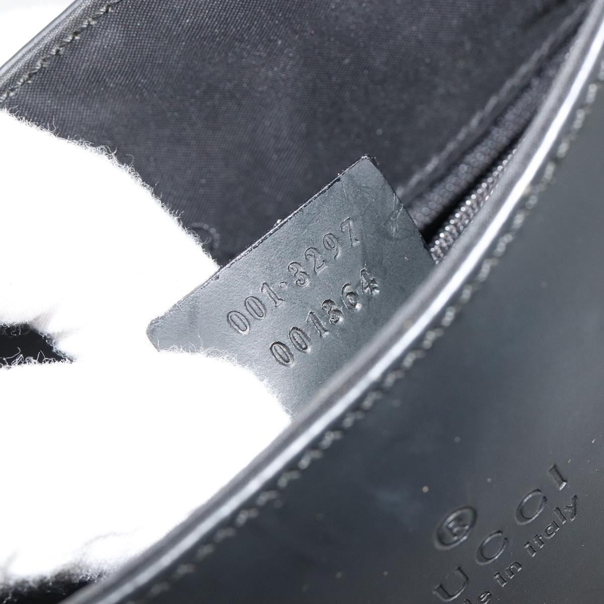 GUCCI Shoulder Bag Leather Black 001 3297 Auth 187755