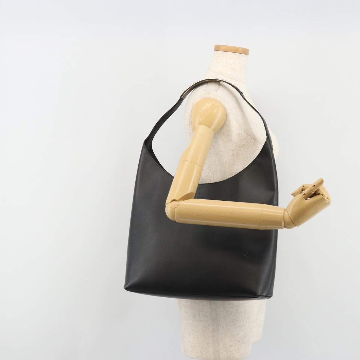 GUCCI Shoulder Bag Leather Black 001 3297 Auth 187755