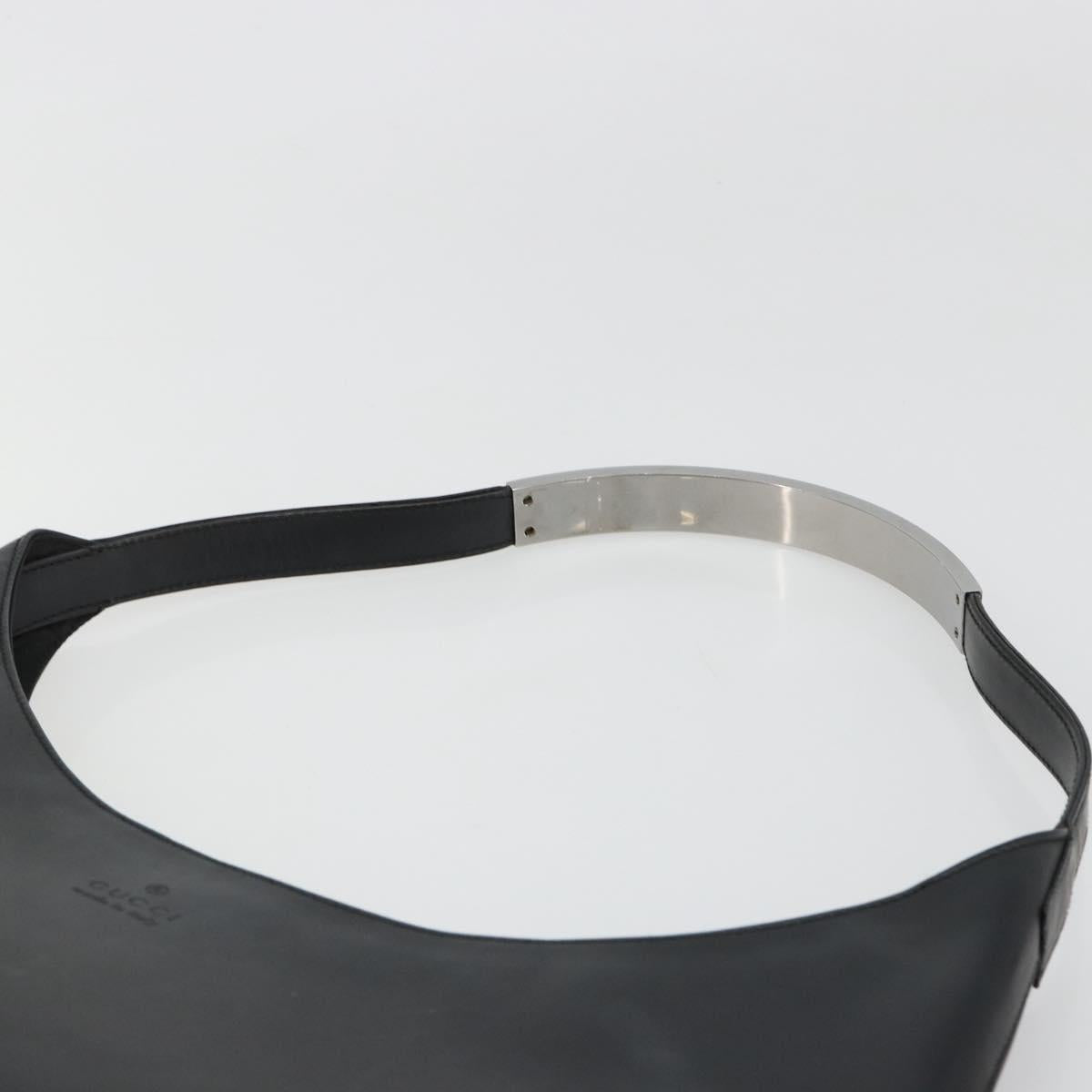 GUCCI Shoulder Bag Leather Black 001 3297 Auth 187755