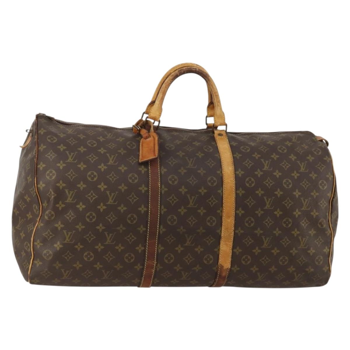 LOUIS VUITTON Monogram Keepall 60 Boston Bag M41422 LV Auth 187763