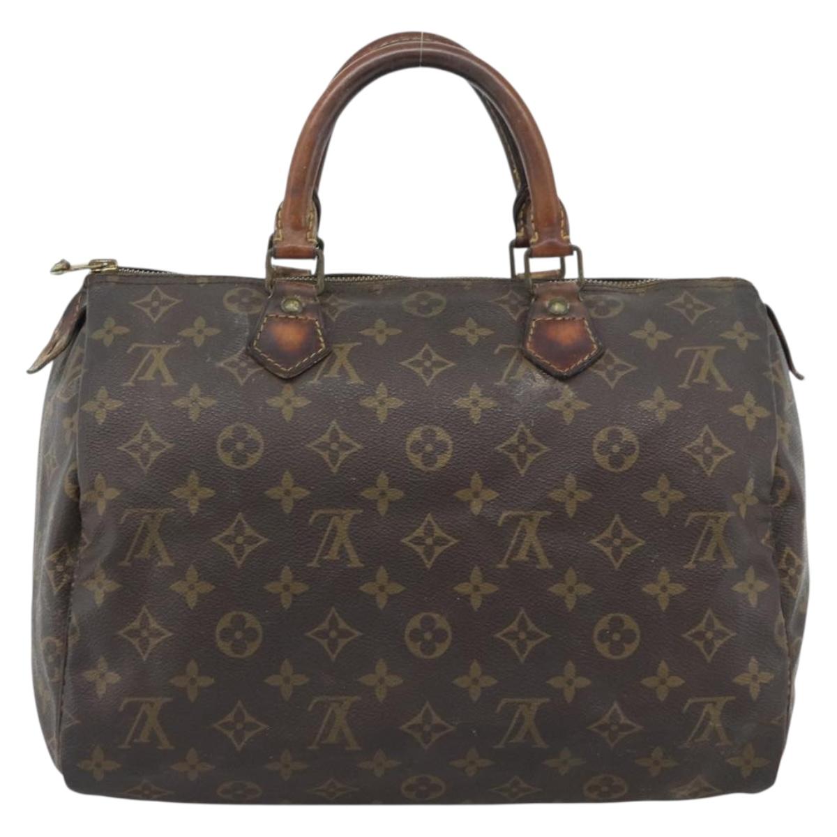 LOUIS VUITTON Monogram Speedy 30 Hand Bag M41526 LV Auth 187765