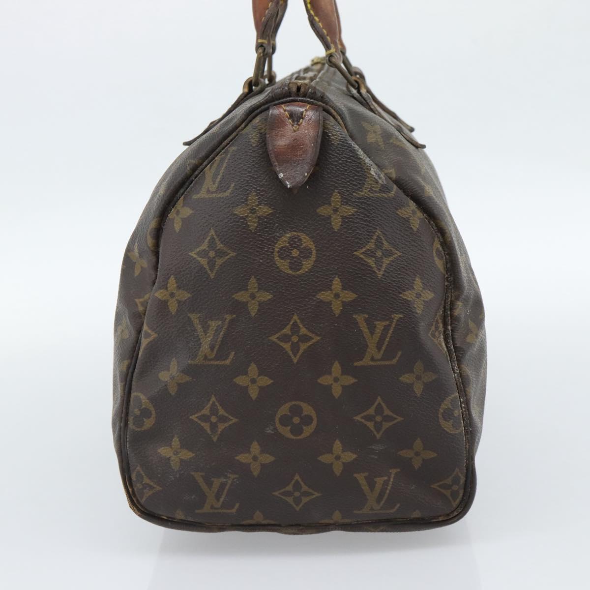 LOUIS VUITTON Monogram Speedy 30 Hand Bag M41526 LV Auth 187765