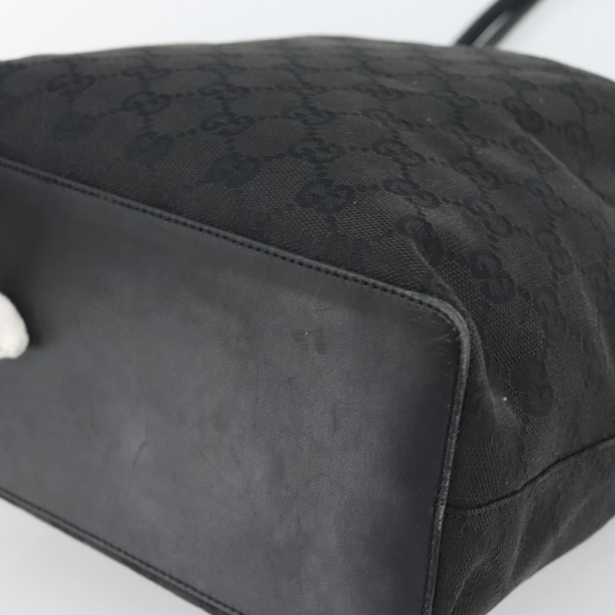 GUCCI Shoulder Bag Canvas Black 90644 Auth 187767