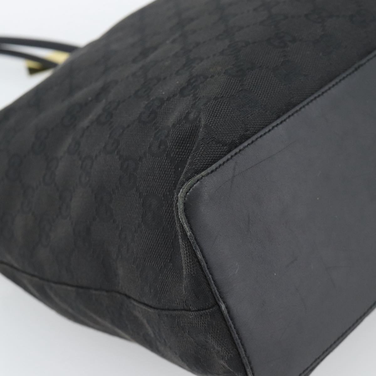 GUCCI Shoulder Bag Canvas Black 90644 Auth 187767