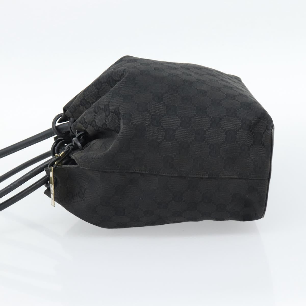 GUCCI Shoulder Bag Canvas Black 90644 Auth 187767