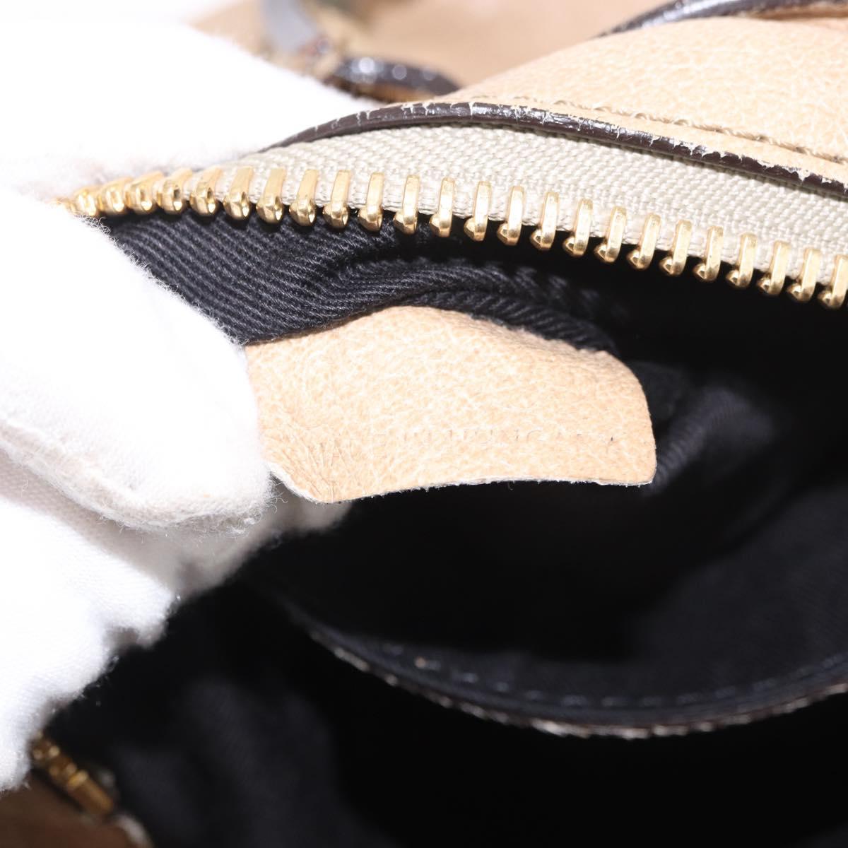 Chloe Etel Hand Bag Leather 2way Beige Gold Auth 187776A