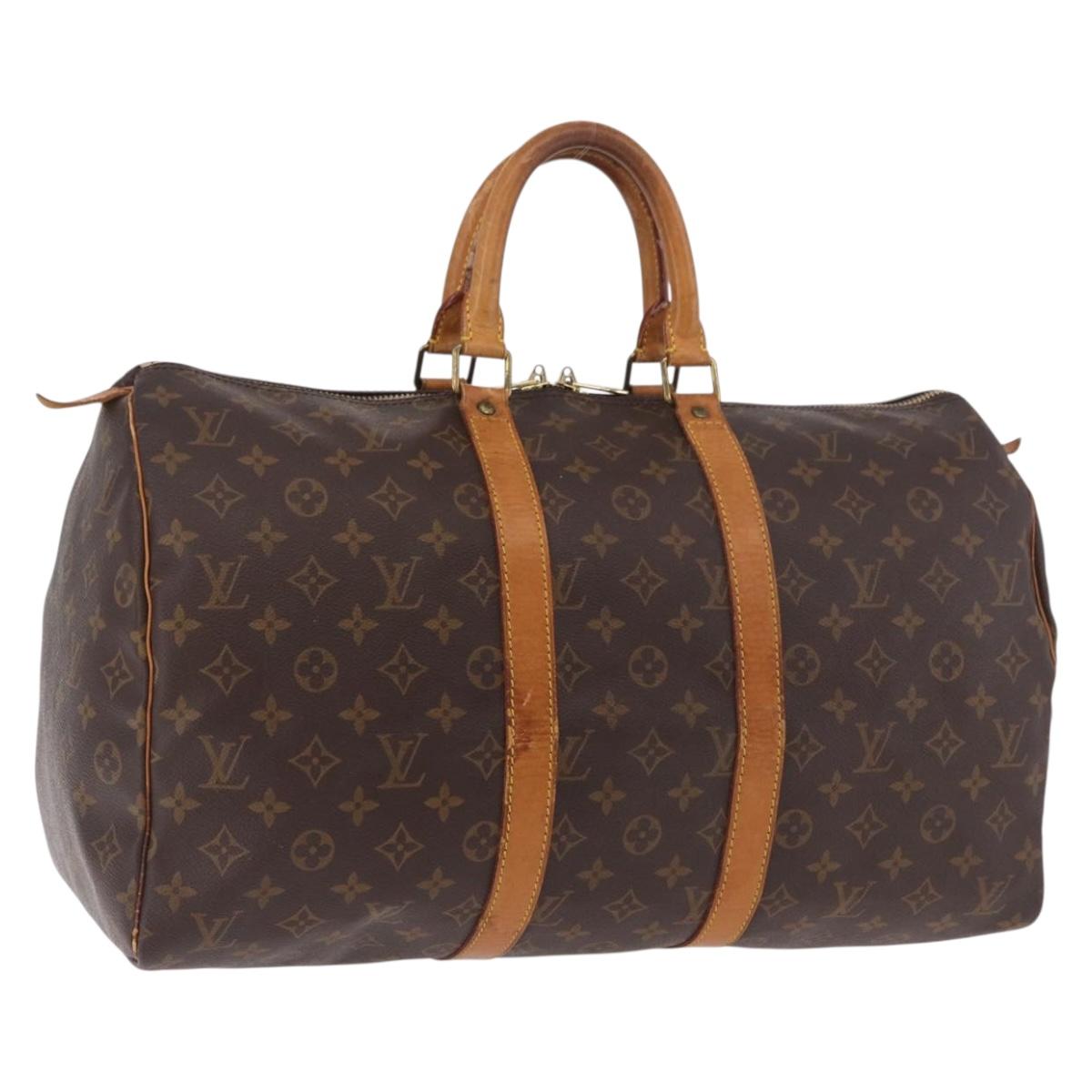 LOUIS VUITTON Monogram Keepall 45 Boston Bag M41428 LV Auth 187787