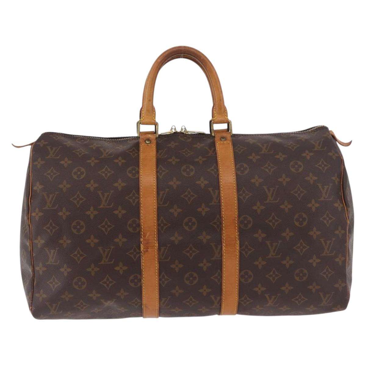 LOUIS VUITTON Monogram Keepall 45 Boston Bag M41428 LV Auth 187787