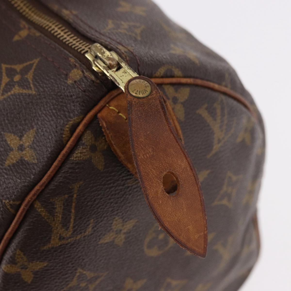 LOUIS VUITTON Monogram Speedy 30 Hand Bag M41526 LV Auth 187790
