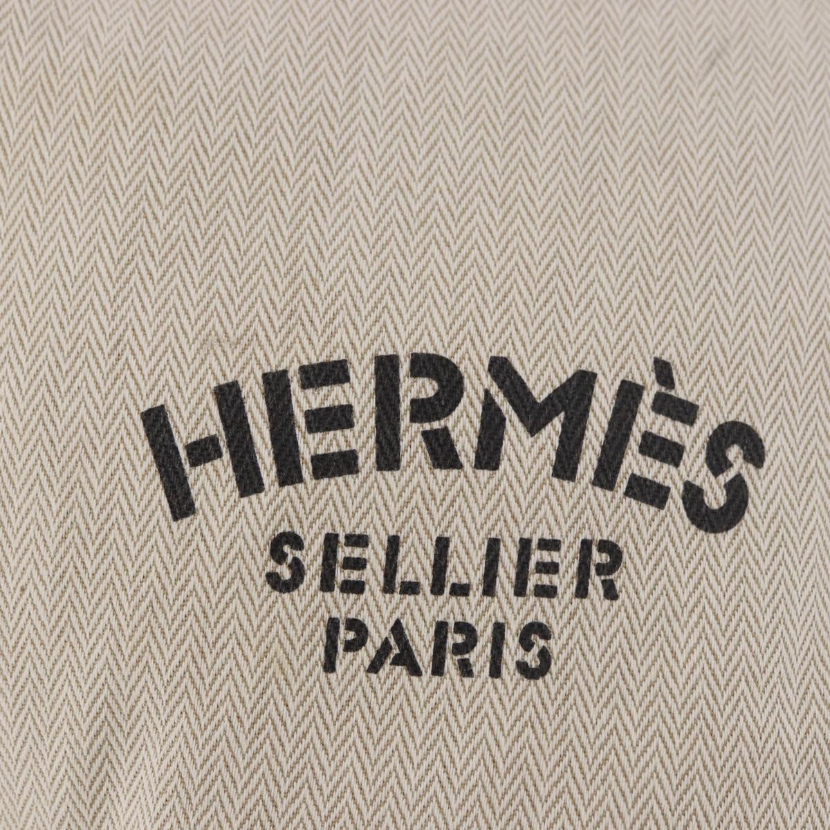 HERMES Aline PM Shoulder Bag Cotton Beige Gold Auth 187797A