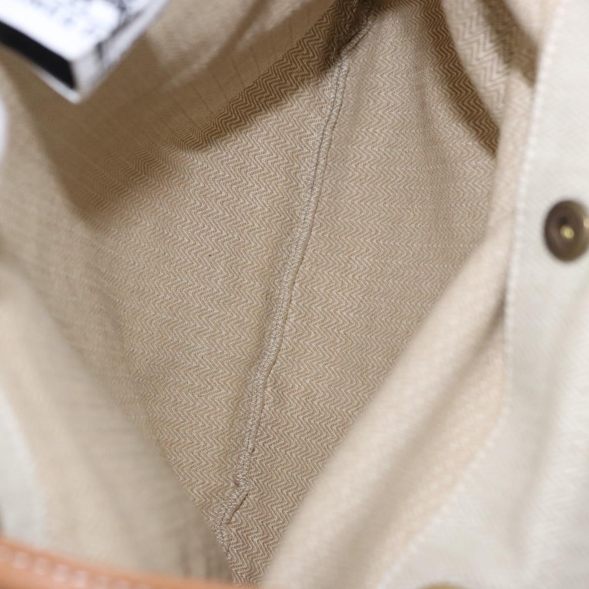HERMES Aline PM Shoulder Bag Cotton Beige Gold Auth 187797A