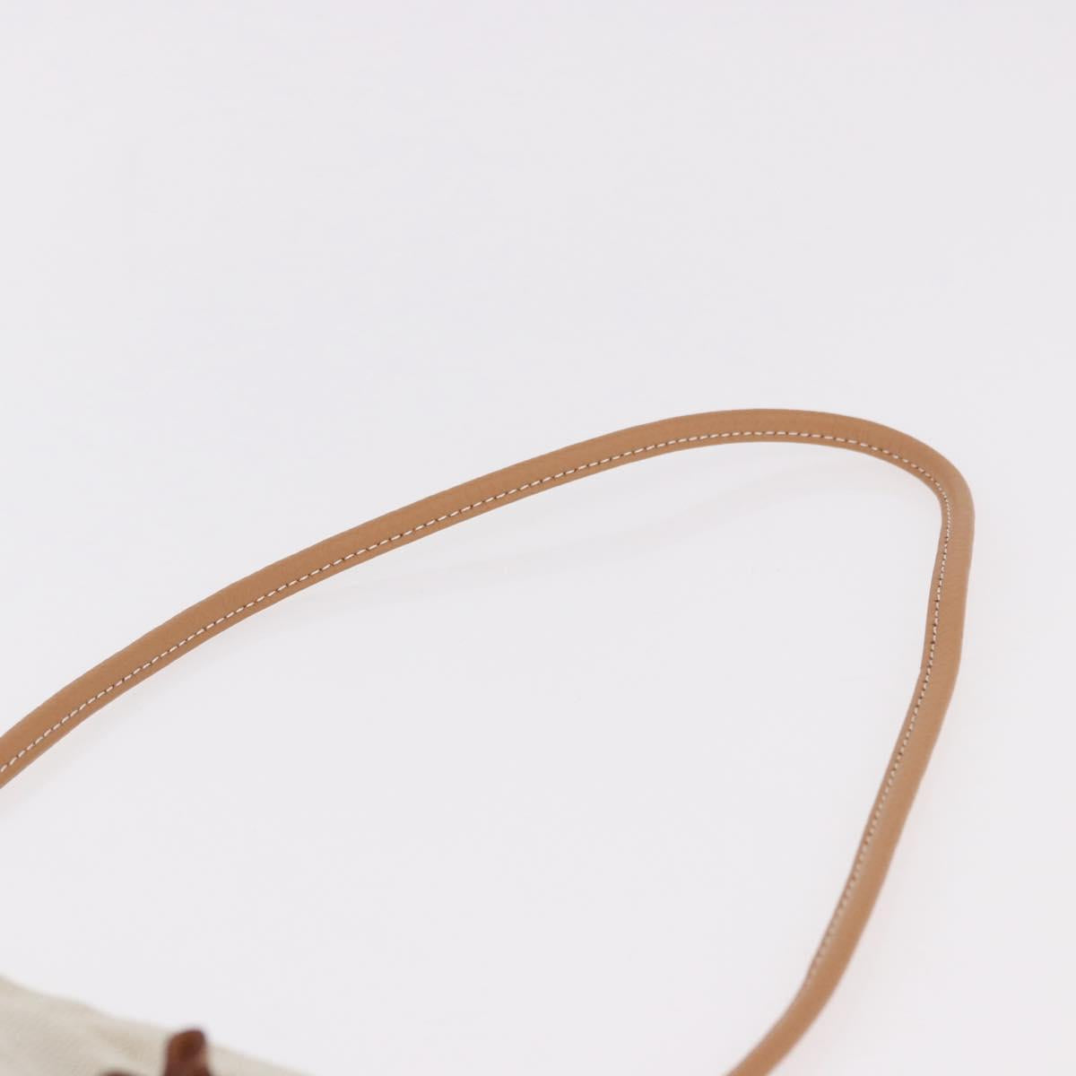 HERMES Aline PM Shoulder Bag Cotton Beige Gold Auth 187797A