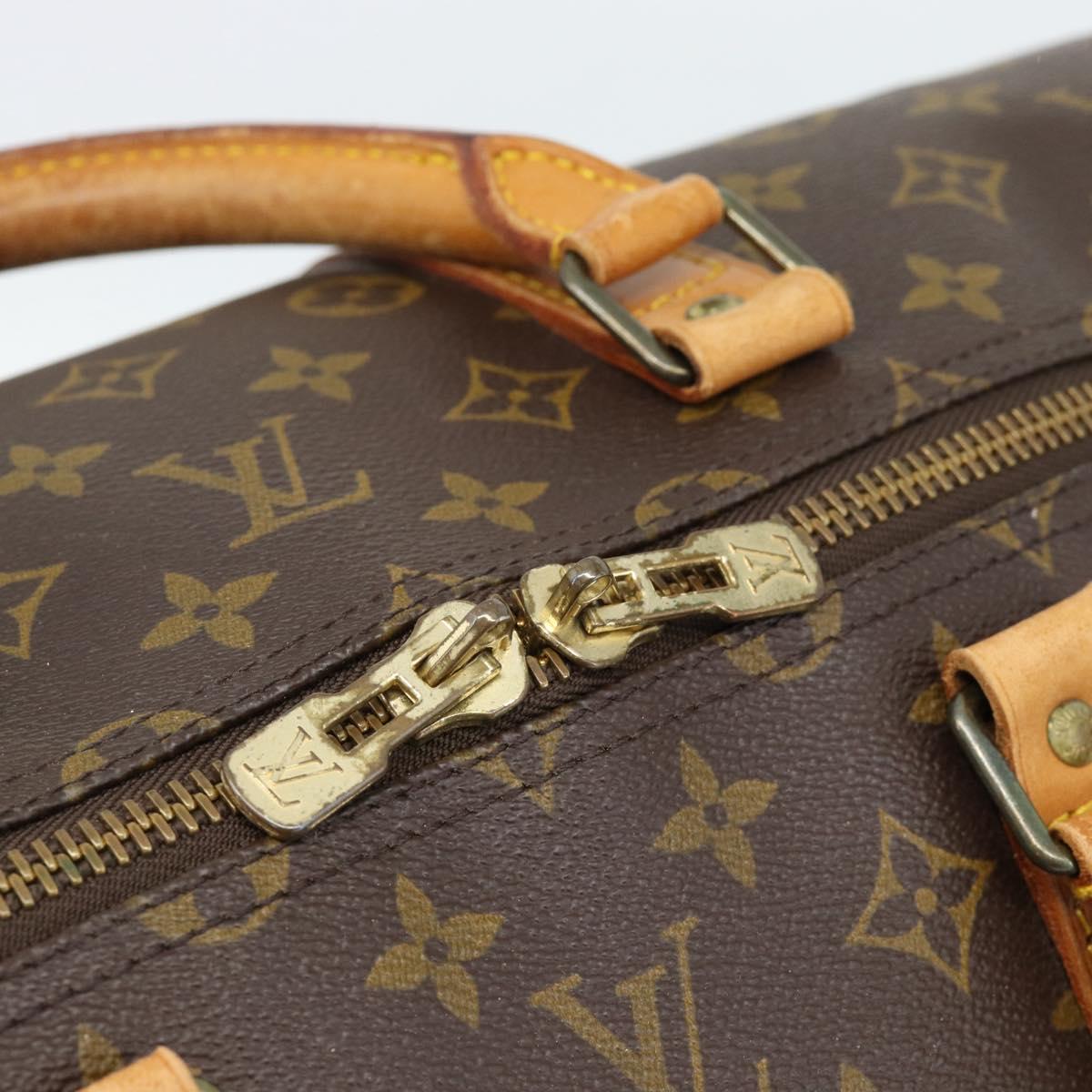 LOUIS VUITTON Monogram Keepall 55 Boston Bag M41424 LV Auth 187801A