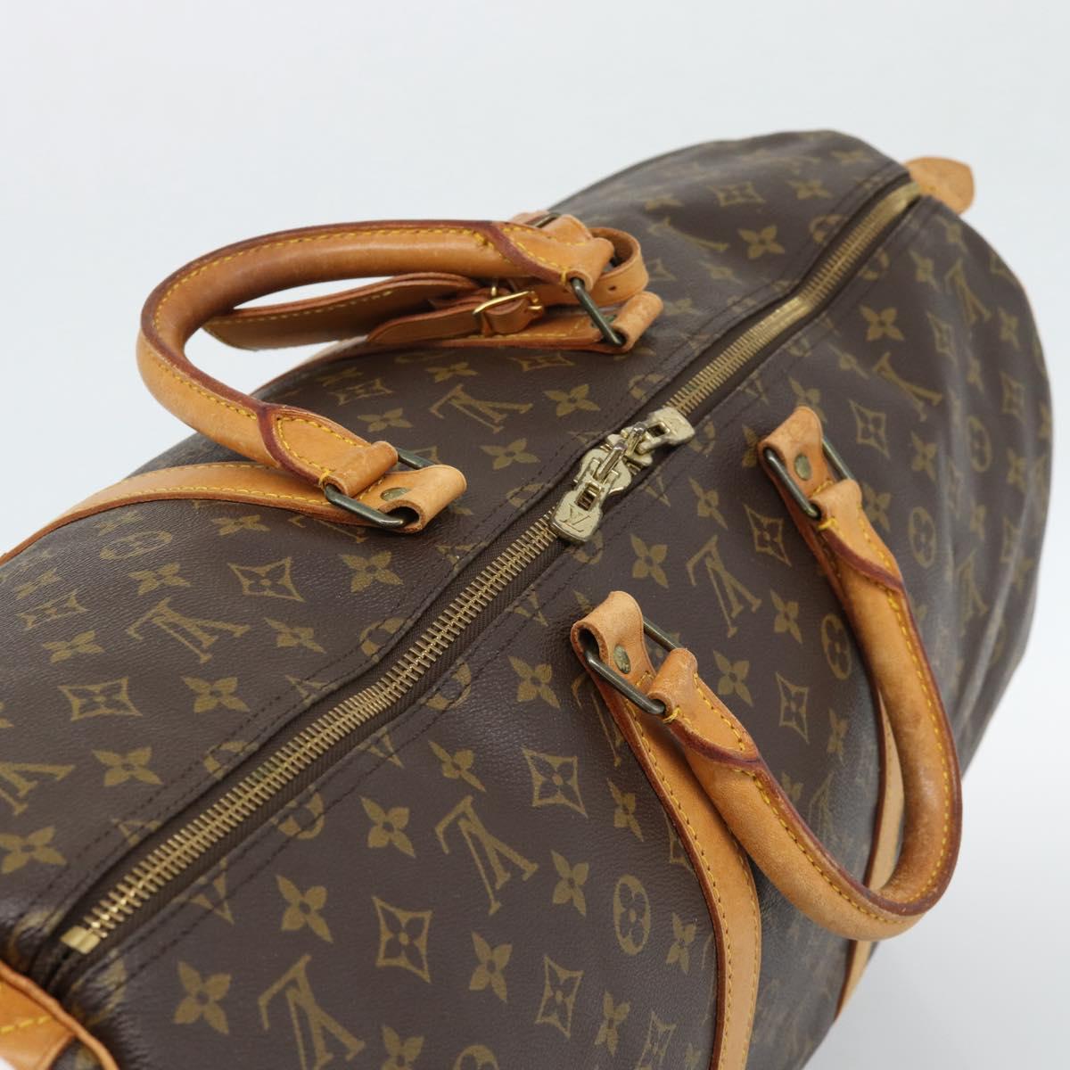 LOUIS VUITTON Monogram Keepall 55 Boston Bag M41424 LV Auth 187801A