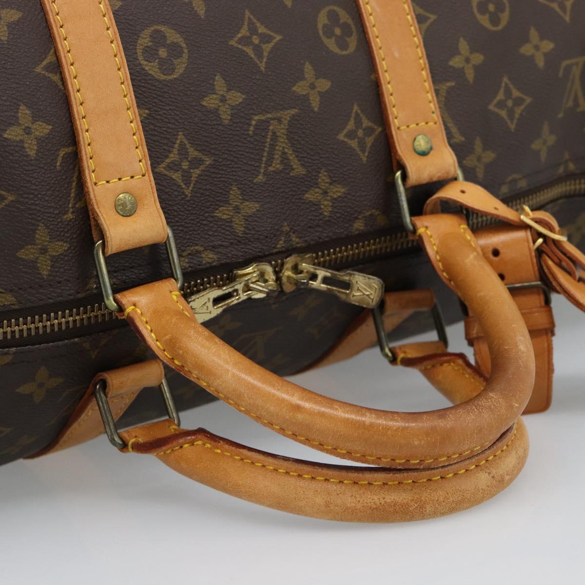 LOUIS VUITTON Monogram Keepall 55 Boston Bag M41424 LV Auth 187801A