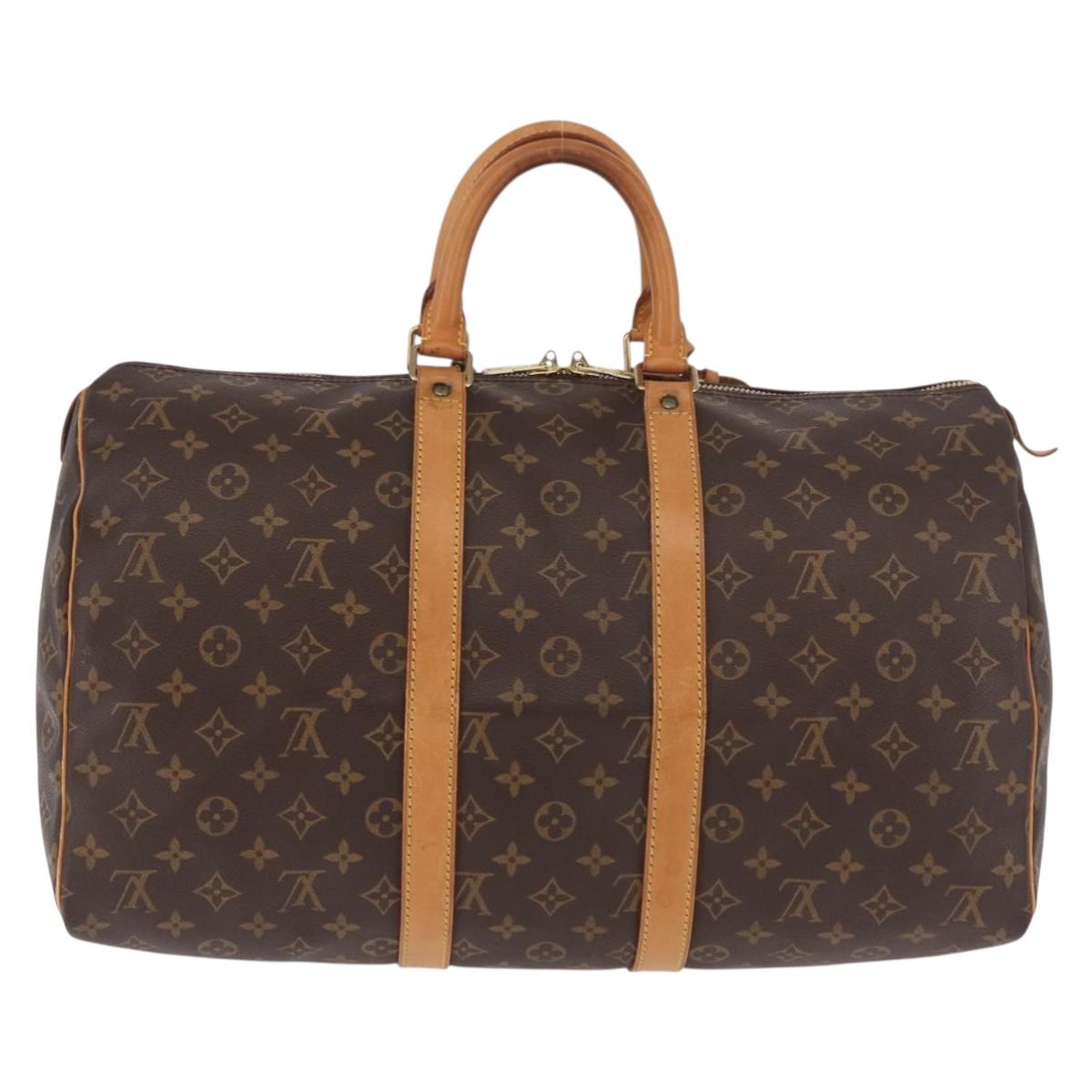 LOUIS VUITTON Monogram Keepall 45 Boston Bag M41428 LV Auth 187805A