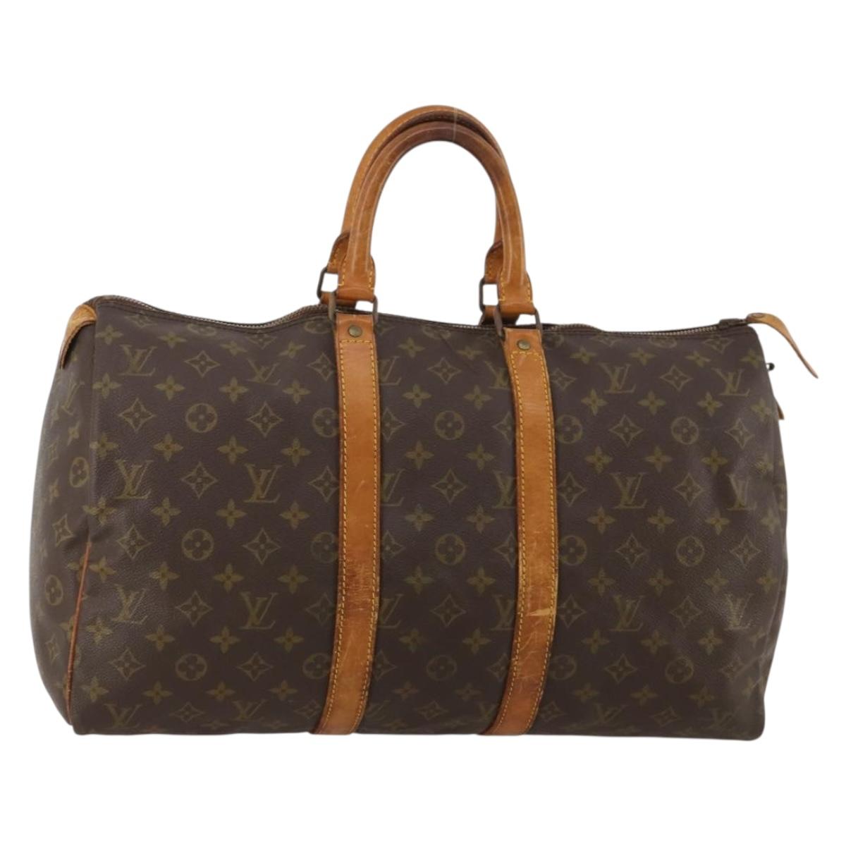 LOUIS VUITTON Monogram Keepall 45 Boston Bag M41428 LV Auth 187808