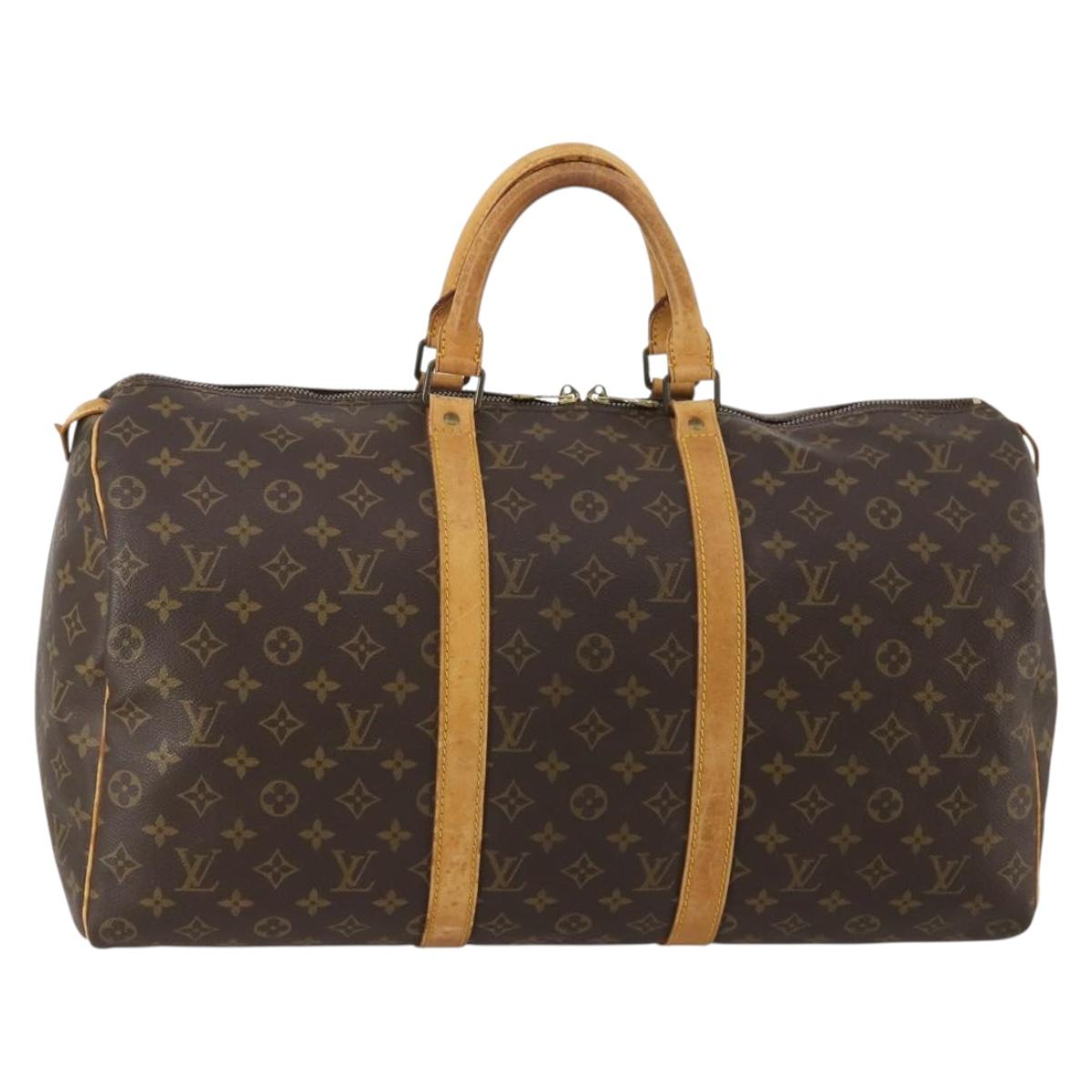 LOUIS VUITTON Monogram Keepall 50 Boston Bag M41426 LV Auth 187809