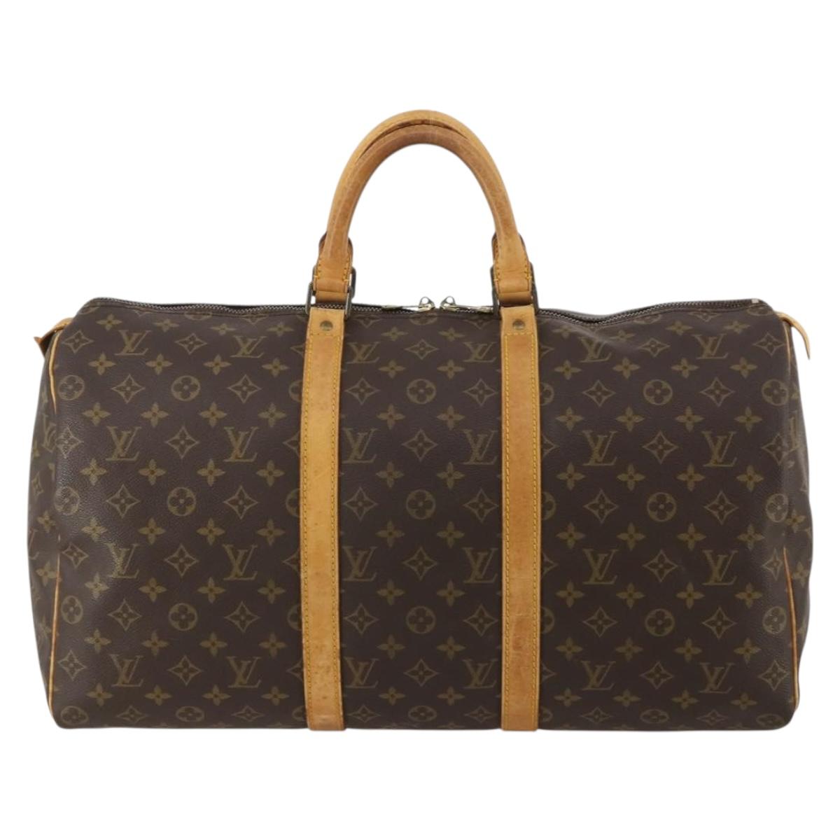LOUIS VUITTON Monogram Keepall 50 Boston Bag M41426 LV Auth 187809