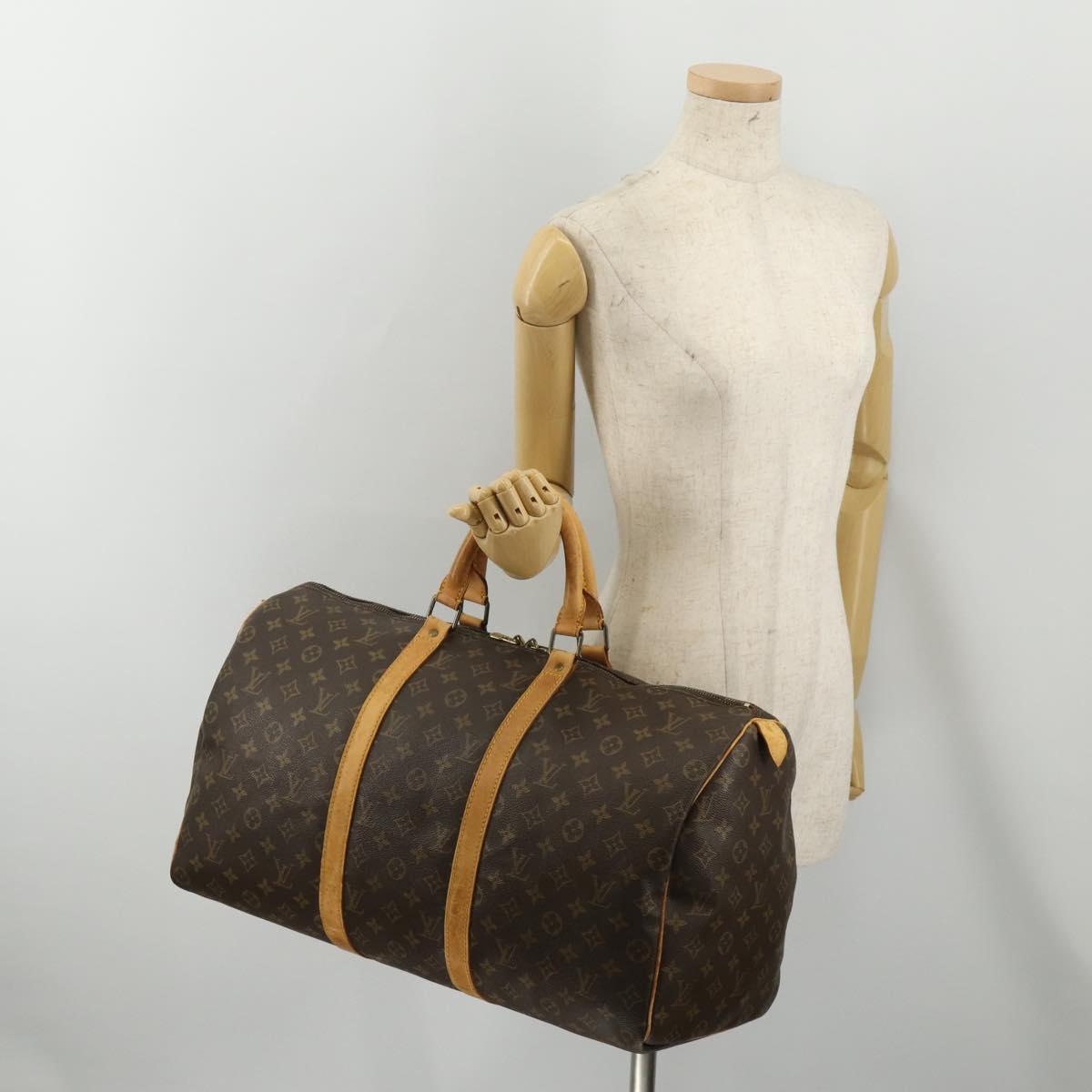 LOUIS VUITTON Monogram Keepall 50 Boston Bag M41426 LV Auth 187809