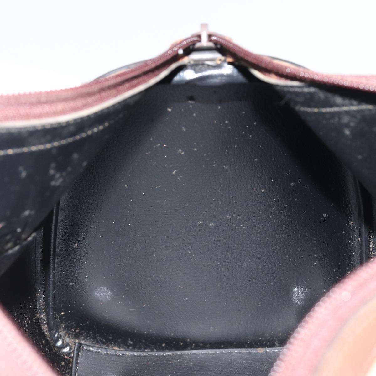 Burberrys Nova Check Hand Bag Canvas Beige Gold Auth 187815