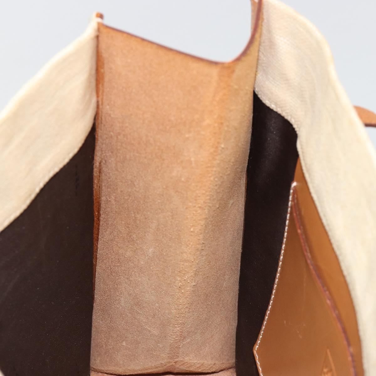 FENDI Zucca Canvas Tote Bag Beige Auth 187816