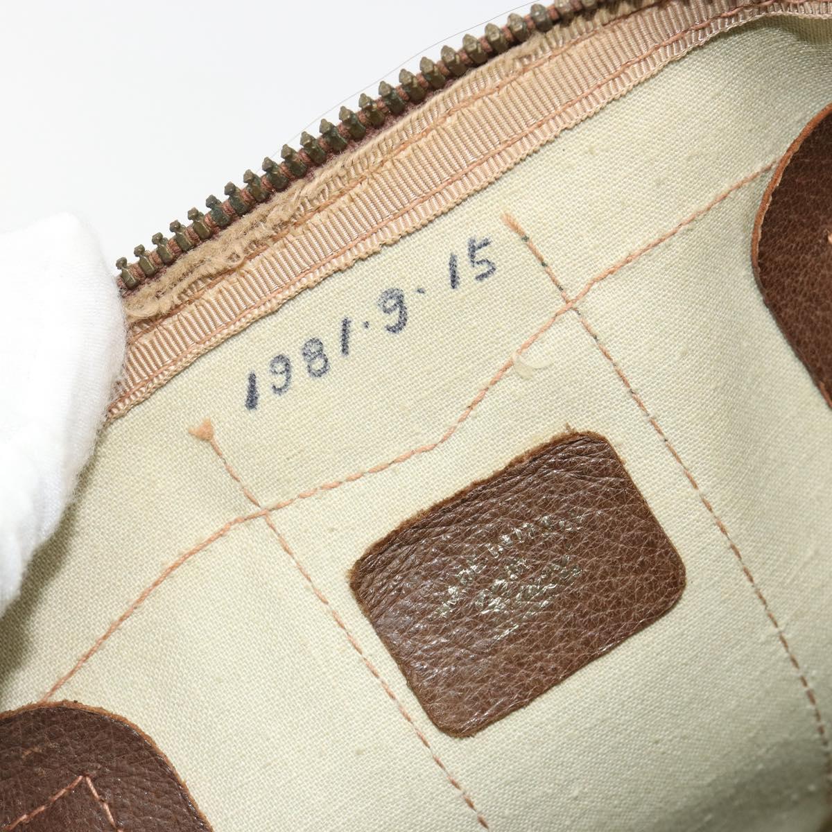 GUCCI GG Supreme Web Sherry Line Hand Bag PVC Beige Gold Auth 187823