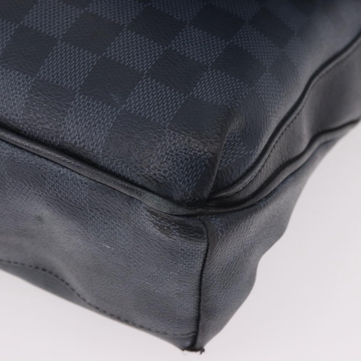 LOUIS VUITTON Damier Grafitte Daniel MM Shoulder Bag N58029 LV Auth 187829