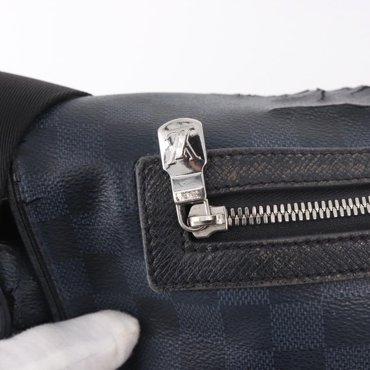 LOUIS VUITTON Damier Grafitte Daniel MM Shoulder Bag N58029 LV Auth 187829
