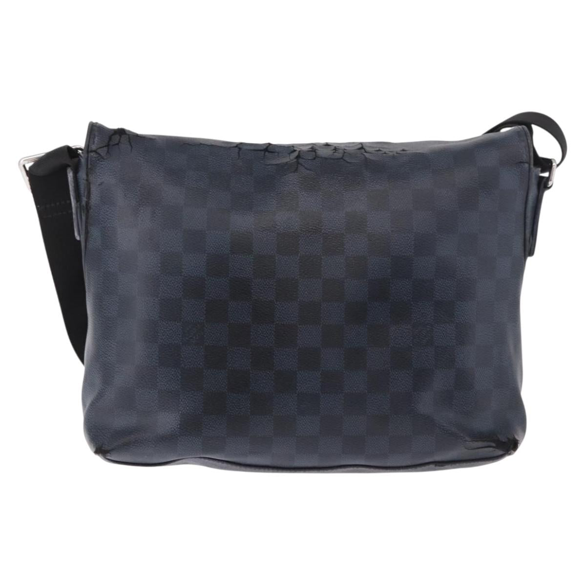 LOUIS VUITTON Damier Grafitte Daniel MM Shoulder Bag N58029 LV Auth 187829