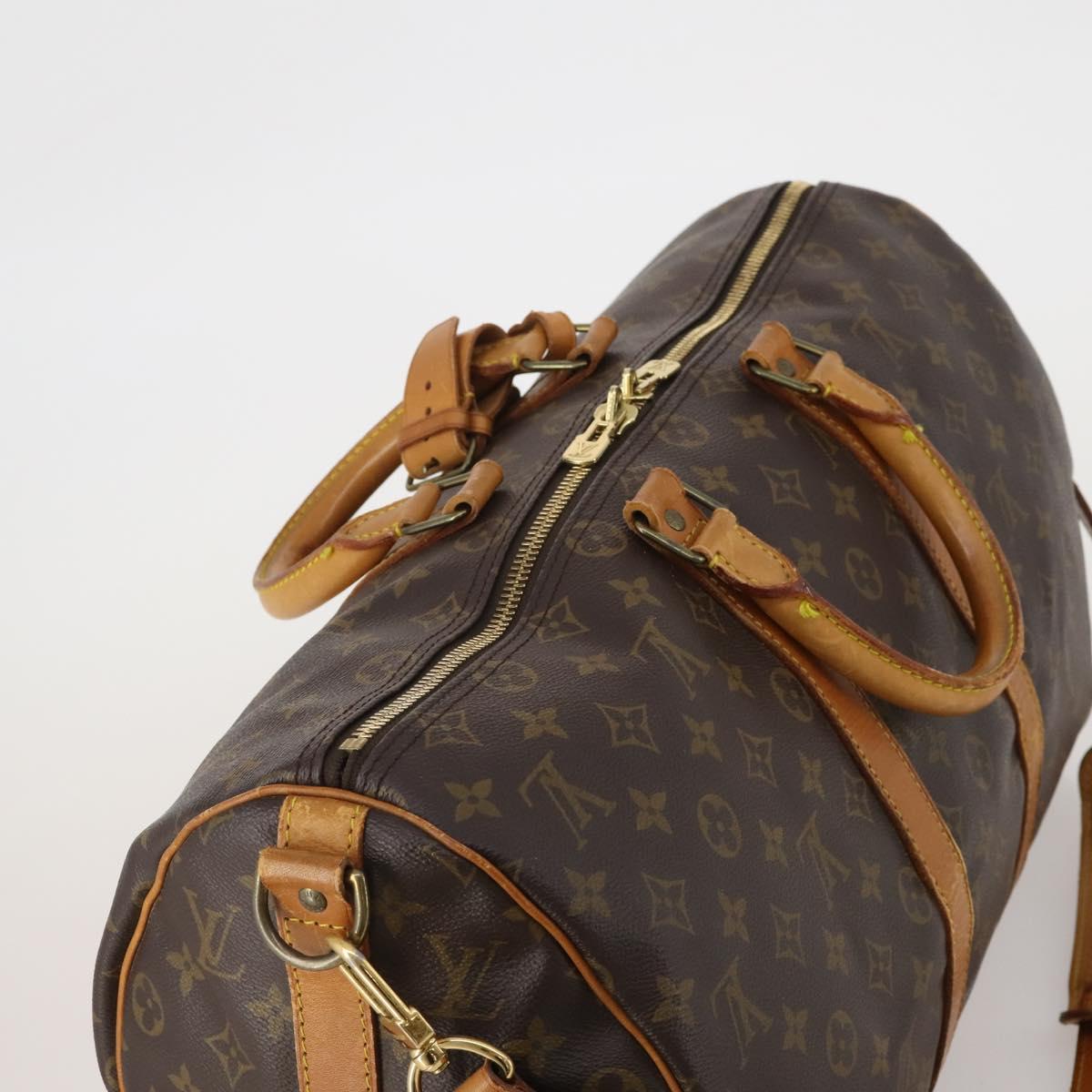 LOUIS VUITTON Monogram Keepall Bandouliere 45 Boston Bag M41418 LV Auth 187838