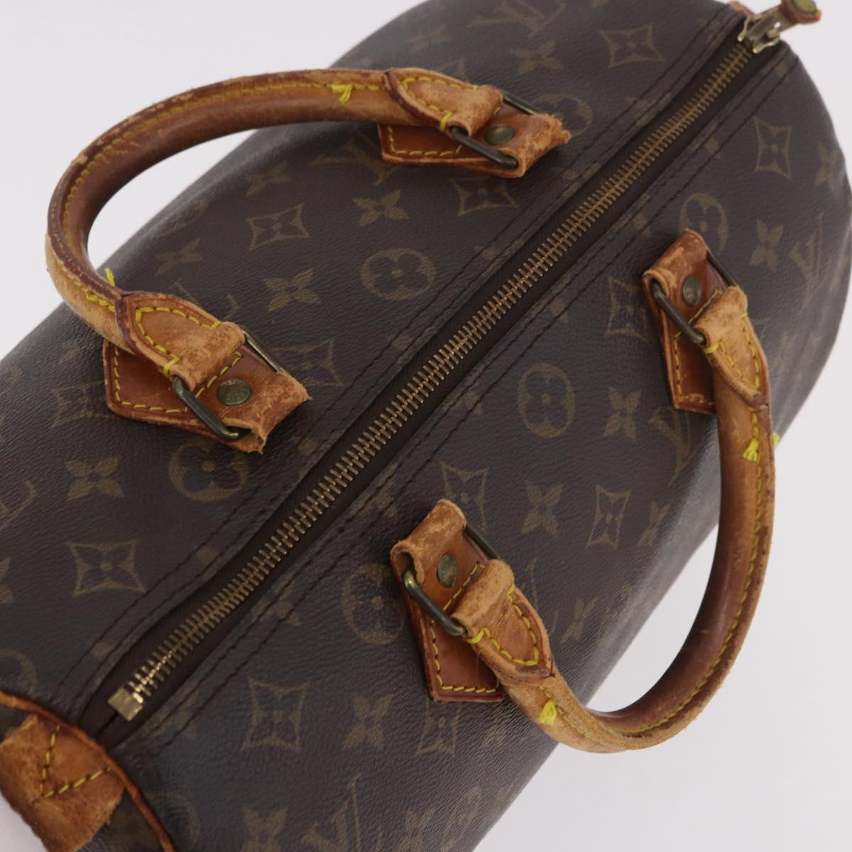 LOUIS VUITTON Monogram Speedy 30 Hand Bag M41526 LV Auth 187840