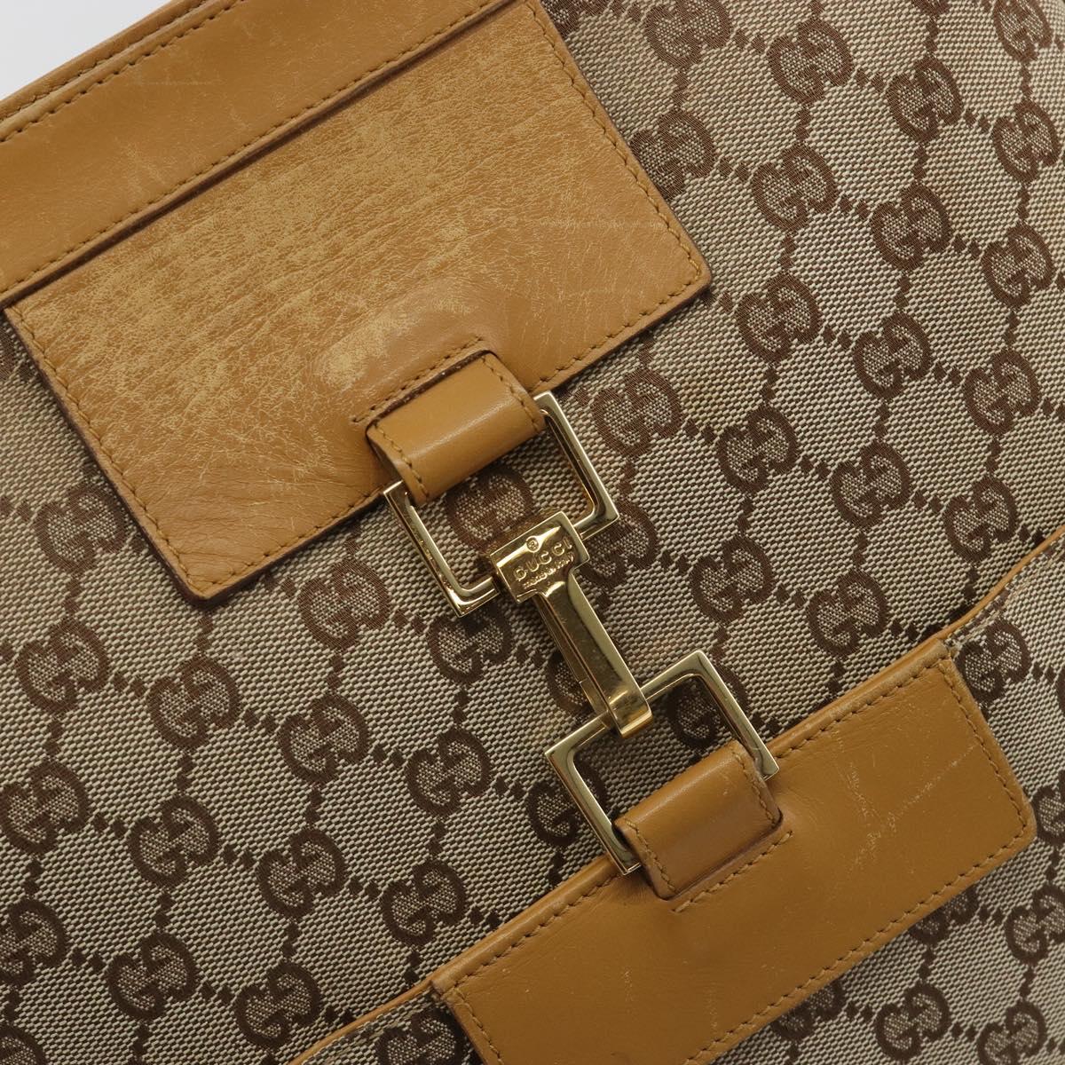 GUCCI GG Canvas Sherry Line Jackie Shoulder Bag Beige Gold 001 4094 Auth 187848