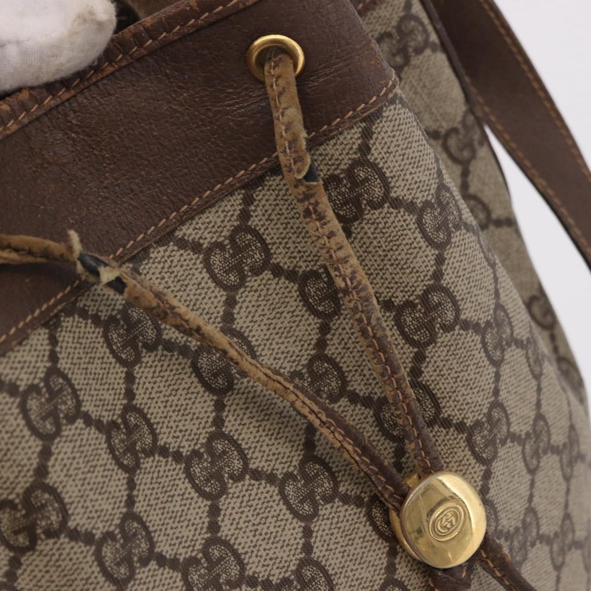 GUCCI GG Supreme Purse Shoulder Bag PVC Beige Gold 001 115 6179 4023 Auth 187851