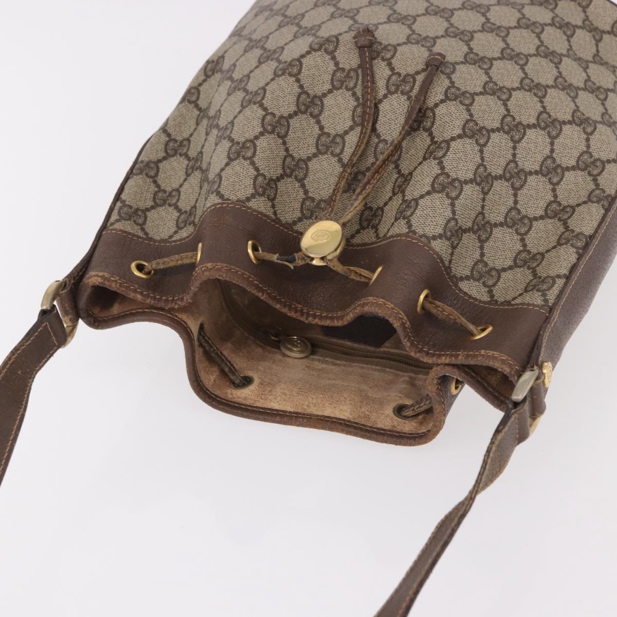 GUCCI GG Supreme Purse Shoulder Bag PVC Beige Gold 001 115 6179 4023 Auth 187851
