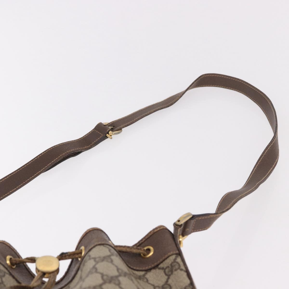 GUCCI GG Supreme Purse Shoulder Bag PVC Beige Gold 001 115 6179 4023 Auth 187851