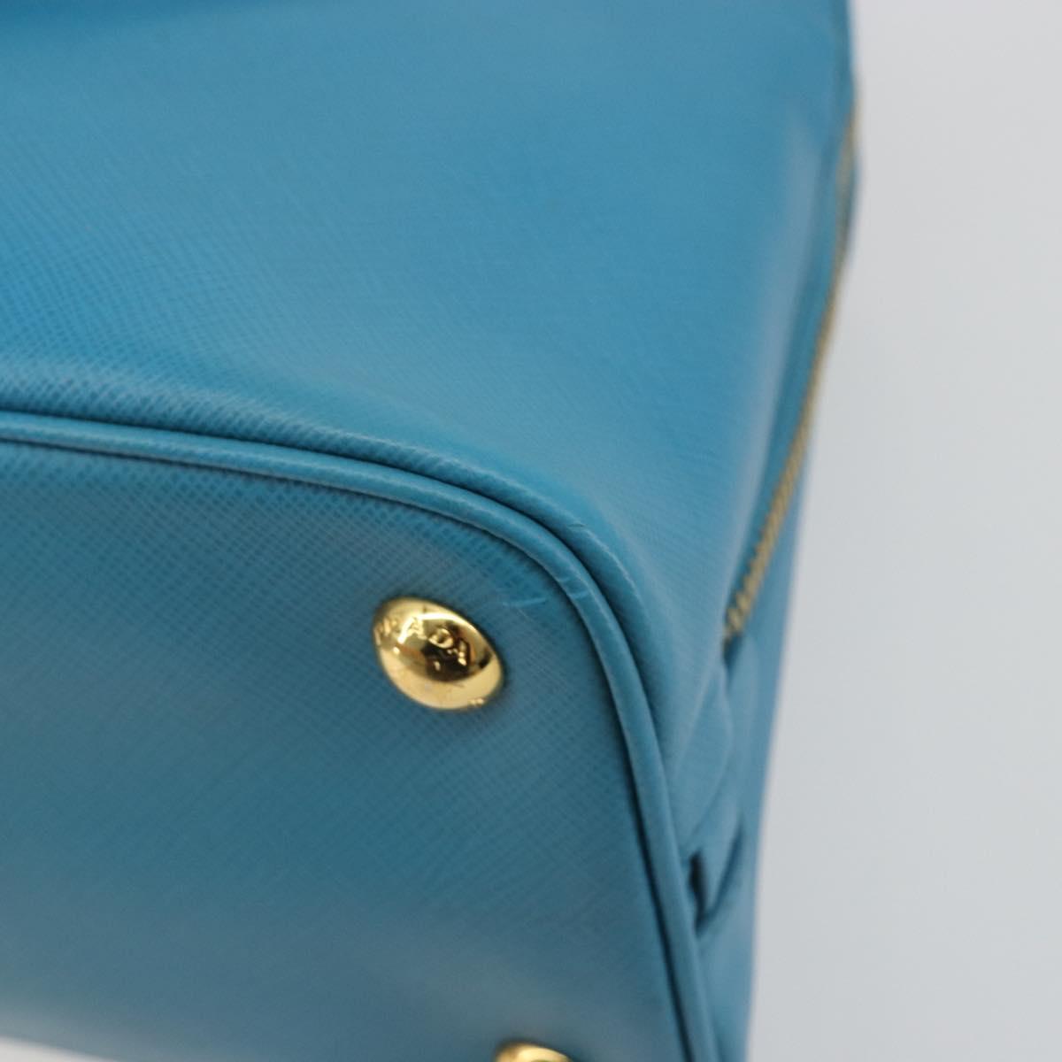 PRADA Hand Bag Saffiano leather 2way Light Blue Auth 187856A