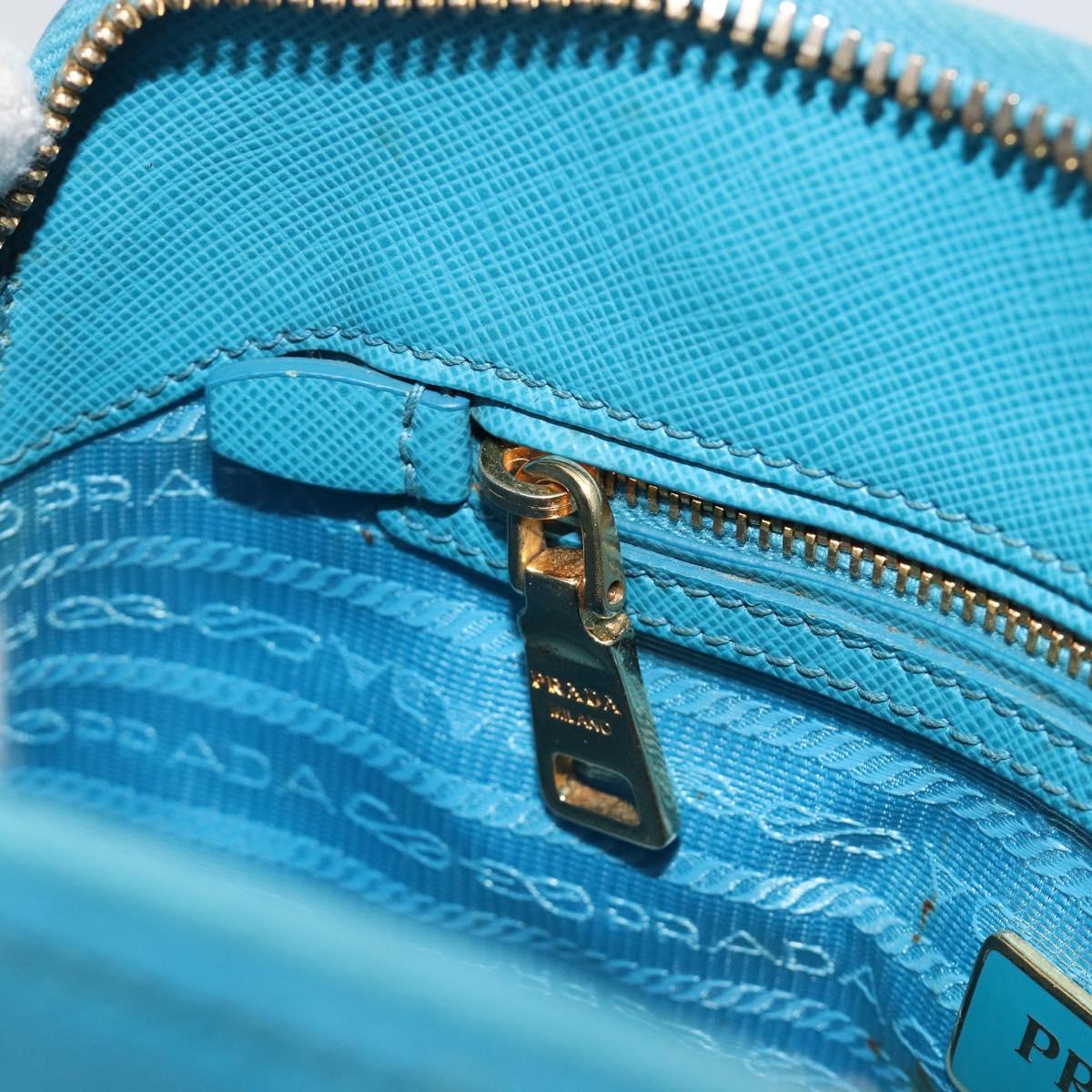 PRADA Hand Bag Saffiano leather 2way Light Blue Auth 187856A