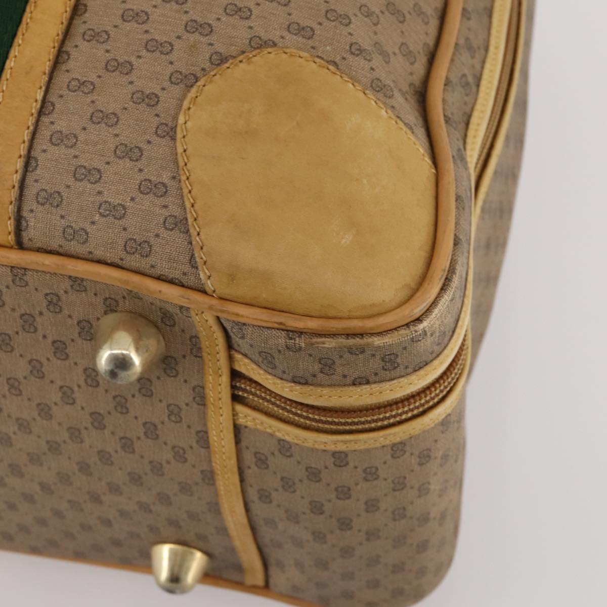 GUCCI Micro GG Supreme Web Sherry Line Bag PVC Beige 010 58 1744 65 Auth 187858A