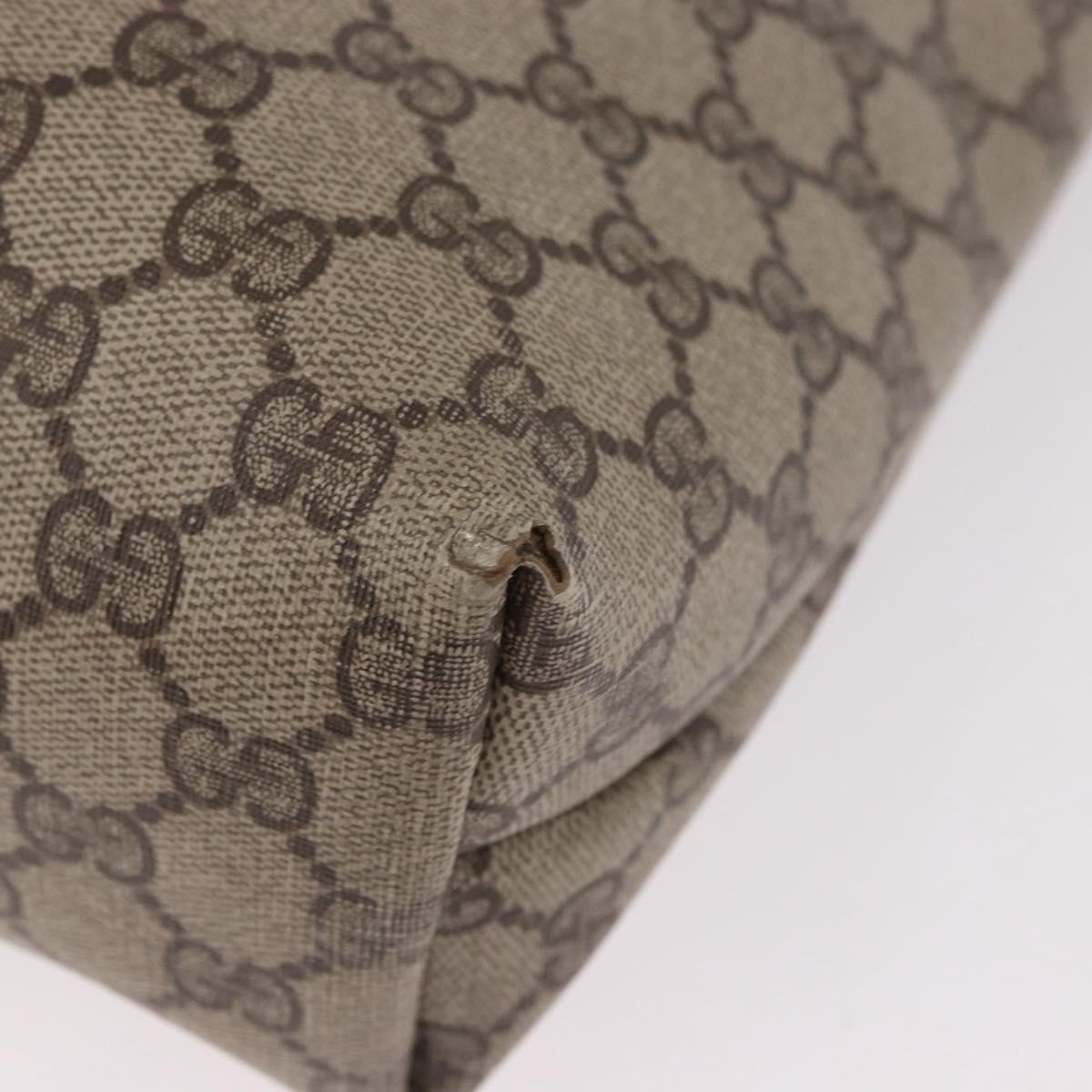GUCCI GG Supreme Web Sherry Line Tote Bag PVC Beige 39 02 003 Auth 187861