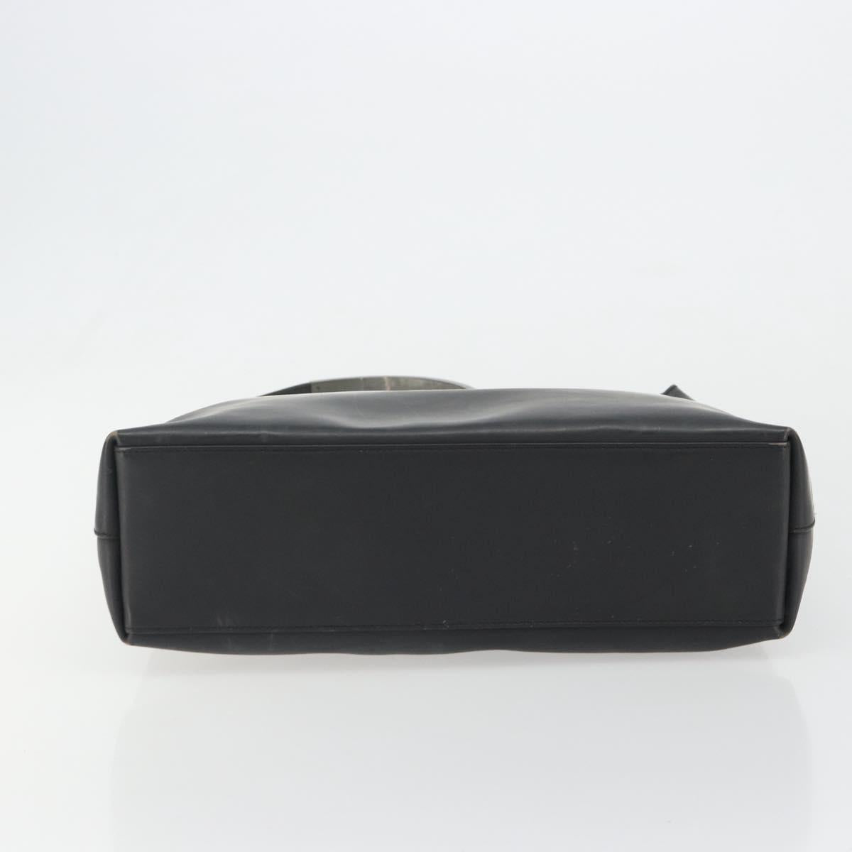 GUCCI Shoulder Bag Leather Black Silver 001 3297 Auth 187862