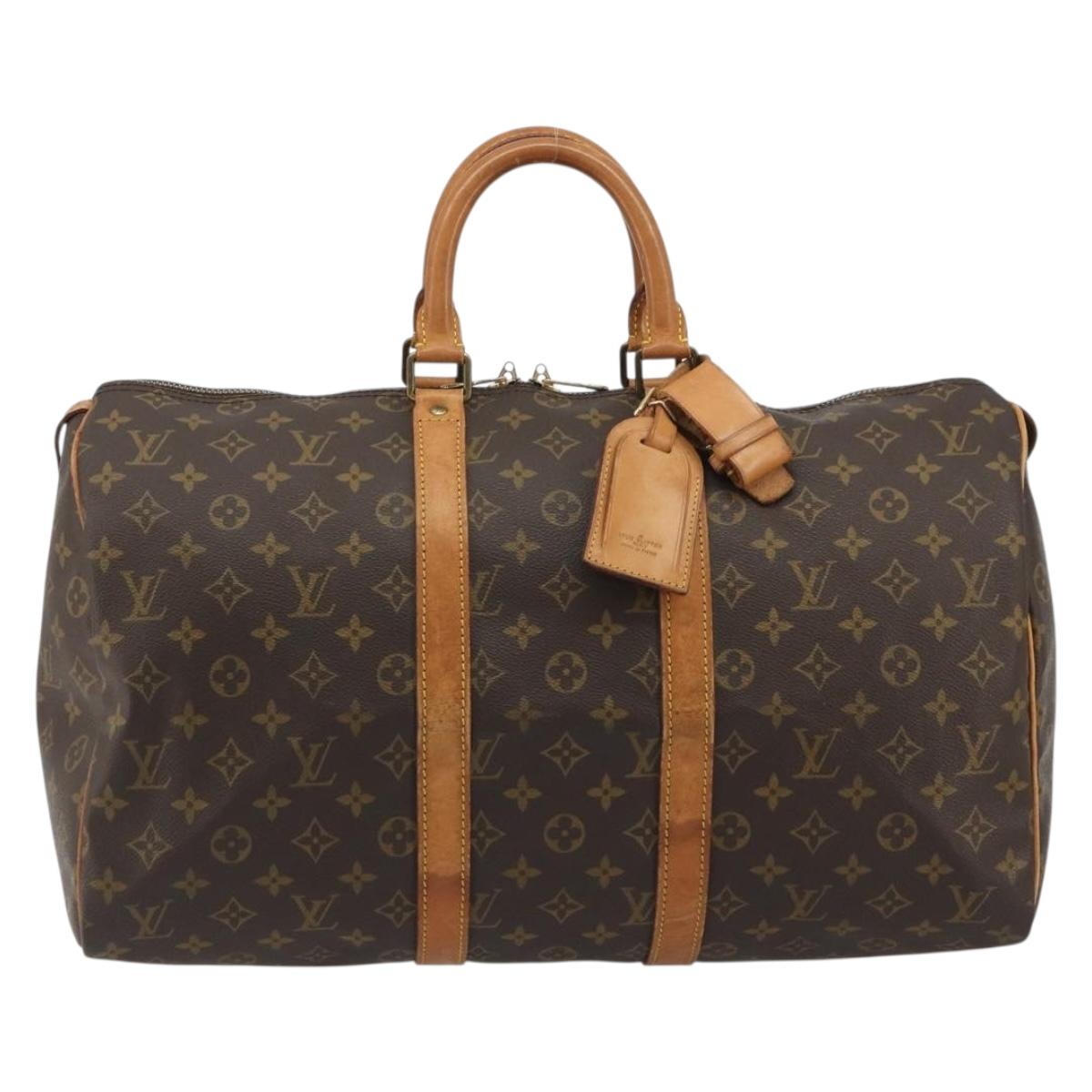 LOUIS VUITTON Monogram Keepall 45 Boston Bag M41428 LV Auth 187867A