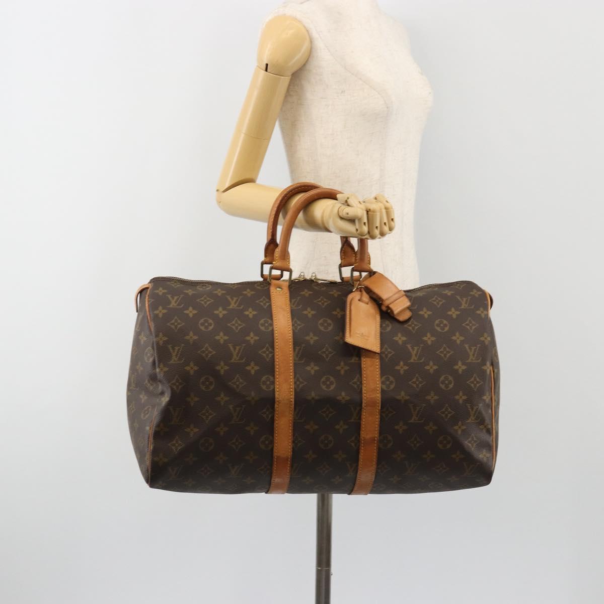 LOUIS VUITTON Monogram Keepall 45 Boston Bag M41428 LV Auth 187867A
